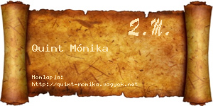 Quint Mónika névjegykártya